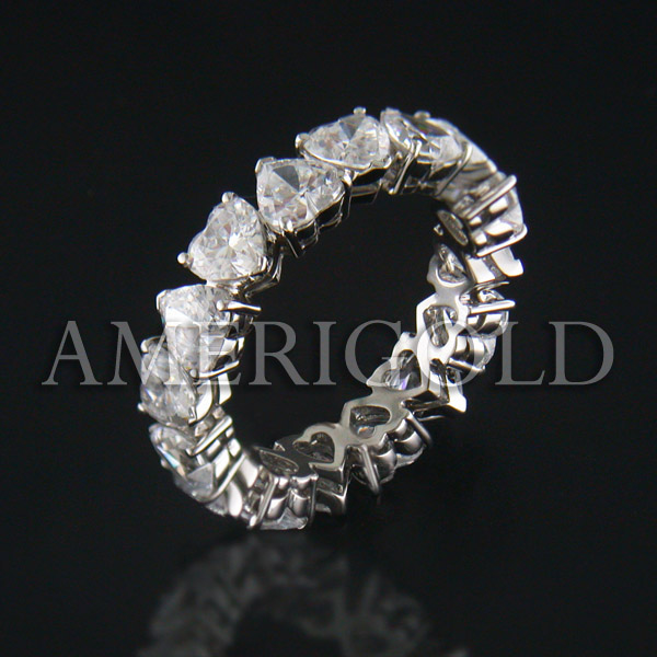 Heart Shape Diamond Eternity Band