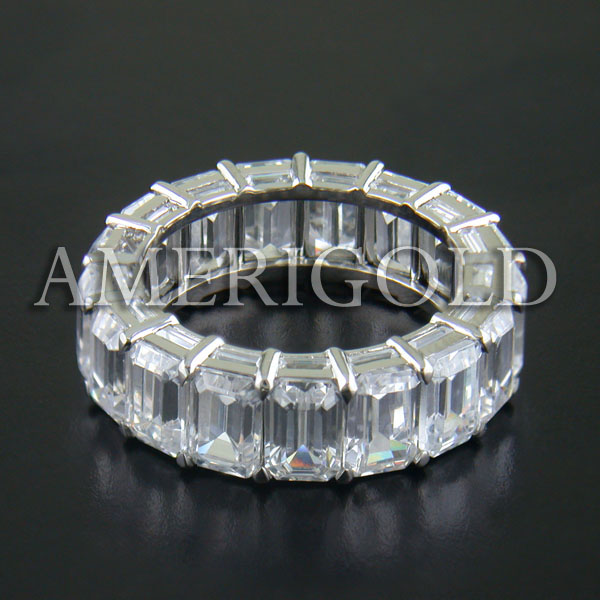 Eternity Band with Emerald Diamond Band