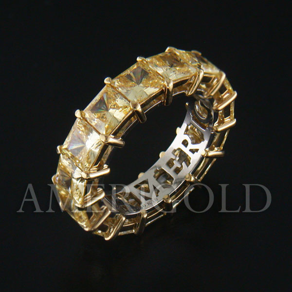 Fancy Yellow Princess Eternity Band