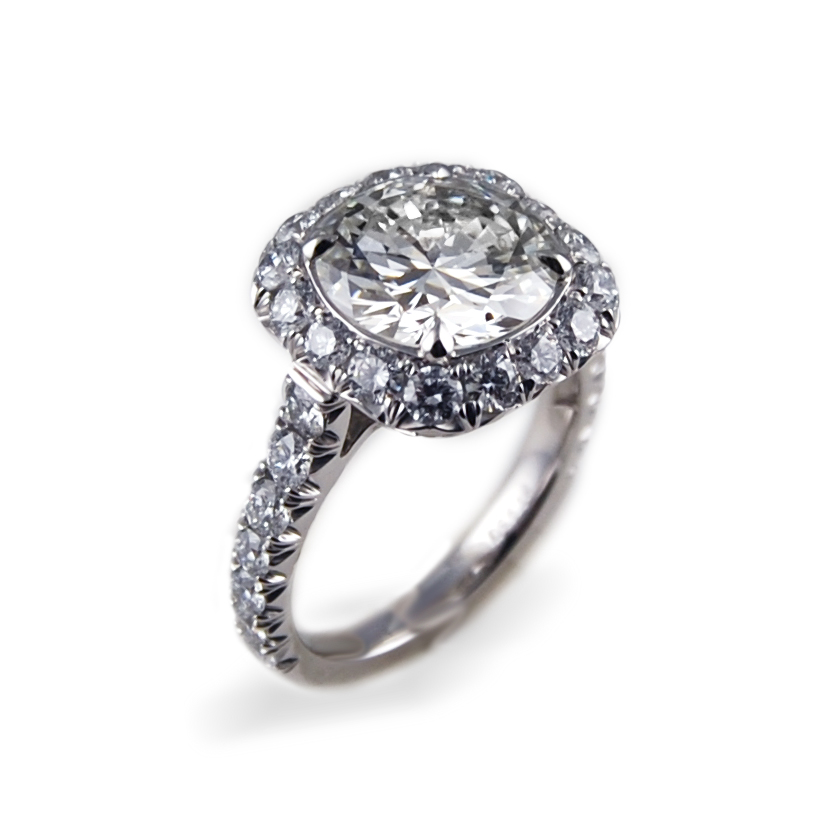 Engagement Ring with Pave