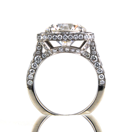 Platinum Diamond Engagement Ring by Amerigoldinc