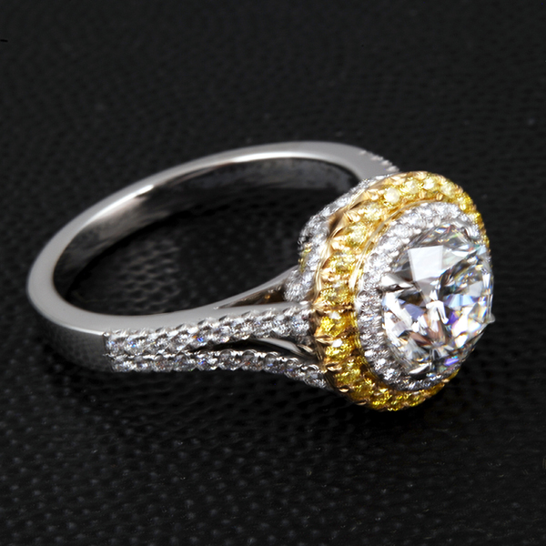 Gold Platinum Diamond Ring